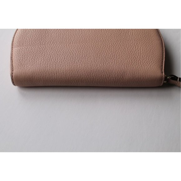 Kate Spade Jackson Half Moon Pebbled Leather Wristlet Warmvellum - Picture 5 of 7